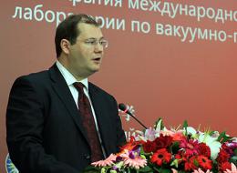 Выступление Советника Посольства РБ в КНР во время открытия Международной Китайско – Белорусской лаборатории